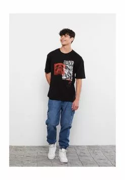 LC WAIKIKI Crew Neck Short Sleeve Printed Combed Cotton Men's T-Shirt -LC WAIKIKI popular shop lc waikiki 0049 6137626 4