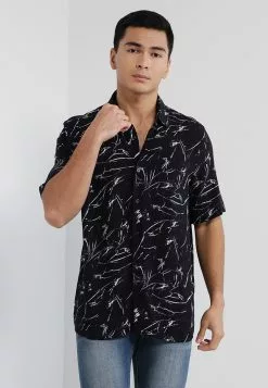 LC WAIKIKI Regular Fit Short Sleeve Patterned Poplin Men's Shirt