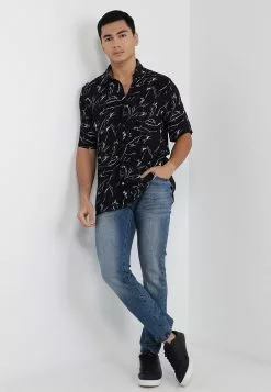 LC WAIKIKI Regular Fit Short Sleeve Patterned Poplin Men's Shirt -LC WAIKIKI popular shop lc waikiki 0068 0326526 4