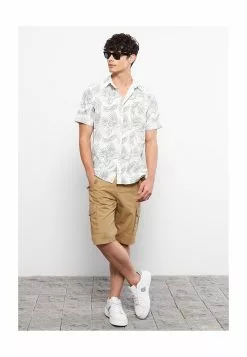 LC WAIKIKI Regular Fit Short Sleeve Patterned Poplin Men's Shirt -LC WAIKIKI popular shop lc waikiki 0087 5137626 4