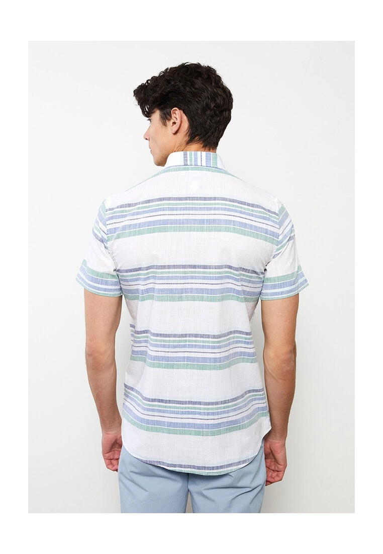 LC WAIKIKI Slim Fit Striped Poplin Shirt 4 LC WAIKIKI Slim Fit Striped Poplin Shirt - Image 2