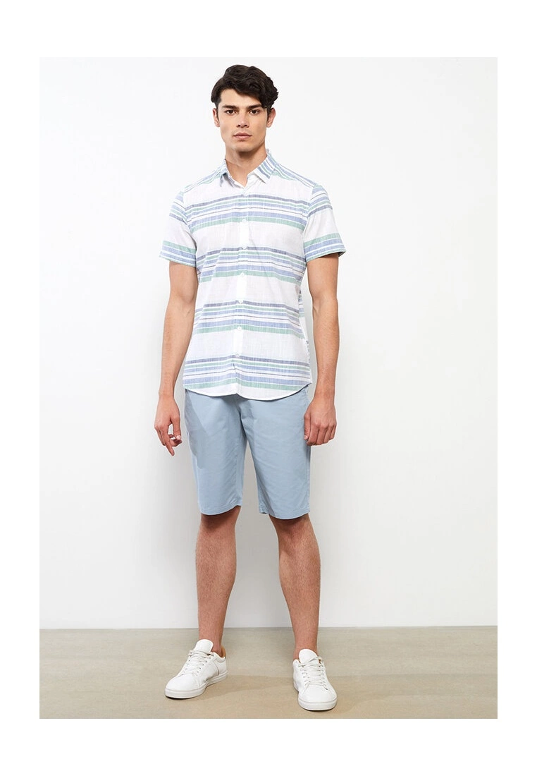 LC WAIKIKI Slim Fit Striped Poplin Shirt 6 LC WAIKIKI Slim Fit Striped Poplin Shirt - Image 4