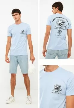 LC WAIKIKI Crew Neck Short Sleeve Printed Combed Cotton Men's T-Shirt -LC WAIKIKI popular shop lc waikiki 0169 6462236 3