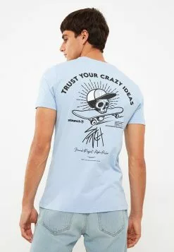 LC WAIKIKI Crew Neck Short Sleeve Printed Combed Cotton Men's T-Shirt -LC WAIKIKI popular shop lc waikiki 0169 6462236 4