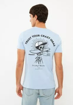 LC WAIKIKI Crew Neck Short Sleeve Printed Combed Cotton Men's T-Shirt -LC WAIKIKI popular shop lc waikiki 0170 6462236 6