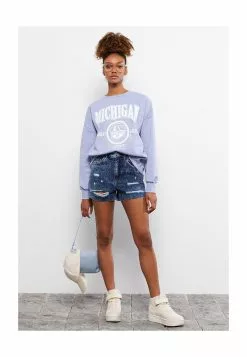 LC WAIKIKI High Waist Straight Denim Shorts -LC WAIKIKI popular shop lc waikiki 0221 5270126 5