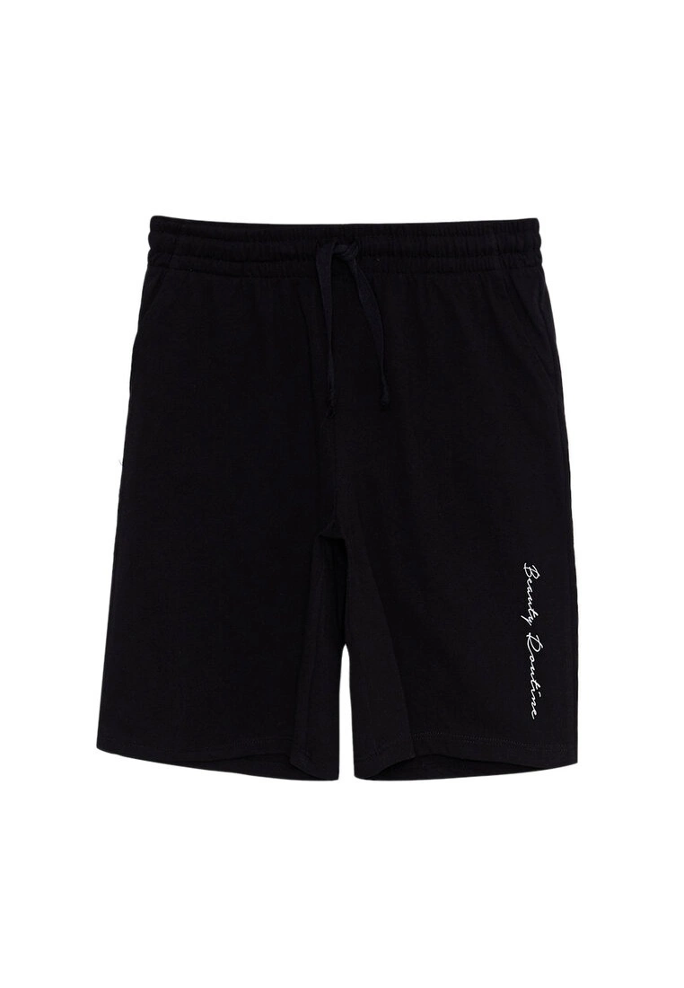 LC WAIKIKI Elastic Waist Text Printed Women's Shorts 3 LC WAIKIKI Elastic Waist Text Printed Women's Shorts