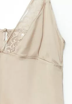 LC WAIKIKI V-Neck Embroidered Strap Satin Women's Nightgown -LC WAIKIKI popular shop lc waikiki 0274 7179836 3