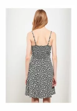 LC WAIKIKI Heart Collar Floral Strap Viscose Women's Dress -LC WAIKIKI popular shop lc waikiki 0284 1573226 2