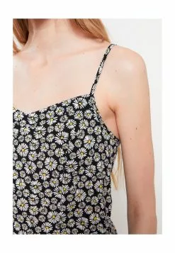 LC WAIKIKI Heart Collar Floral Strap Viscose Women's Dress -LC WAIKIKI popular shop lc waikiki 0284 1573226 3