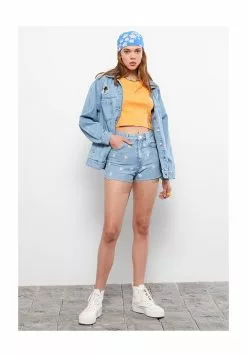 LC WAIKIKI High Waist Fit Rodeo Denim Shorts -LC WAIKIKI popular shop lc waikiki 0289 5973226 4