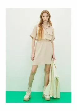 LC WAIKIKI Shirt Collar Straight Women Dress -LC WAIKIKI popular shop lc waikiki 0292 6063226 4