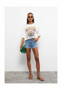 LC WAIKIKI High Waist Slim Fit Denim Shorts -LC WAIKIKI popular shop lc waikiki 0307 3605916 4