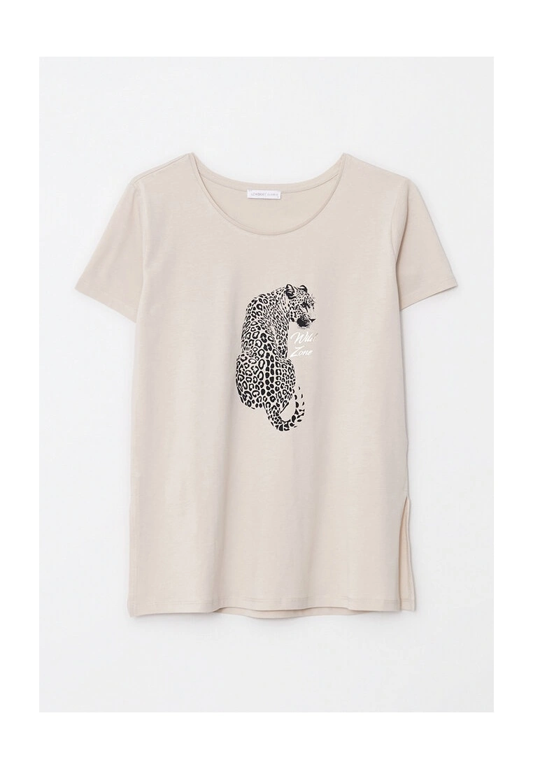 LC WAIKIKI Crew Neck Printed Cotton Women T-Shirt 7 LC WAIKIKI Crew Neck Printed Cotton Women T-Shirt - Image 5