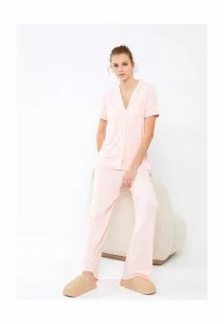 LC WAIKIKI Shirt Collar Printed Pajamas Set -LC WAIKIKI popular shop lc waikiki 0396 8447916 4