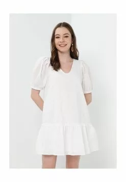 LC WAIKIKI Balloon Sleeves A-Line Women Dress