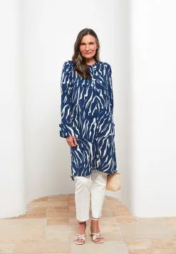 LC WAIKIKI Crew Neck Patterned Long Sleeve Viscose Women's Tunic -LC WAIKIKI popular shop lc waikiki 0400 0174036 5