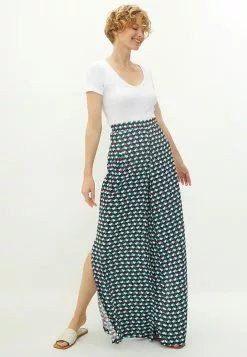 LC WAIKIKI Elastic Waist Patterned Viscose Women Trousers -LC WAIKIKI popular shop lc waikiki 0464 7034206 4