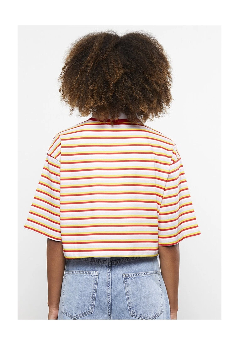 LC WAIKIKI Crew Neck Striped Cotton Women T-Shirt 4 LC WAIKIKI Crew Neck Striped Cotton Women T-Shirt - Image 2