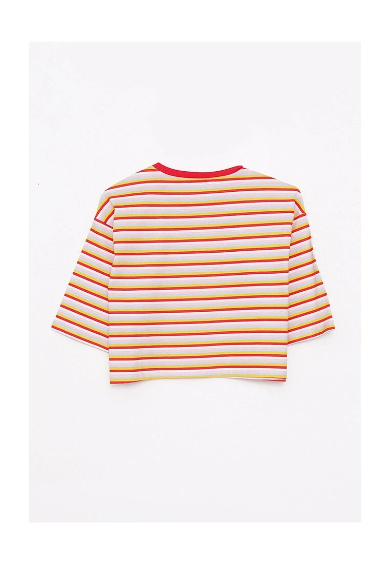 LC WAIKIKI Crew Neck Striped Cotton Women T-Shirt 8 LC WAIKIKI Crew Neck Striped Cotton Women T-Shirt - Image 6