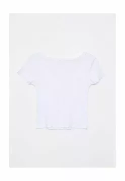 LC WAIKIKI U Neck Straight Cotton Women T-Shirt -LC WAIKIKI popular shop lc waikiki 0488 8943226 6