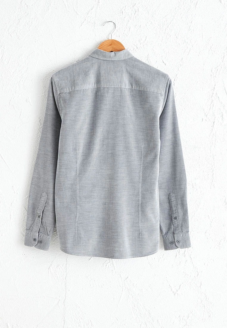 LC WAIKIKI Slim Fit Long Sleeve Velvet Shirt 4 LC WAIKIKI Slim Fit Long Sleeve Velvet Shirt - Image 2