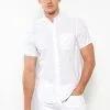LC WAIKIKI Regular Fit Short Sleeve Patterned Poplin Men's Shirt