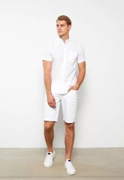 LC WAIKIKI Regular Fit Short Sleeve Patterned Poplin Men's Shirt -LC WAIKIKI popular shop lc waikiki 0498 7013236 3