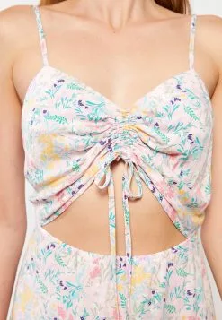 LC WAIKIKI Heart Collar Floral Strap Viscose Women's Dress -LC WAIKIKI popular shop lc waikiki 0522 1365726 4