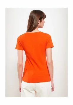 LC WAIKIKI V Neck Straight Short Sleeve Women T-Shirt -LC WAIKIKI popular shop lc waikiki 0532 3601126 2