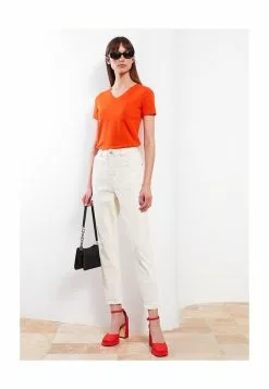 LC WAIKIKI V Neck Straight Short Sleeve Women T-Shirt -LC WAIKIKI popular shop lc waikiki 0533 3601126 5