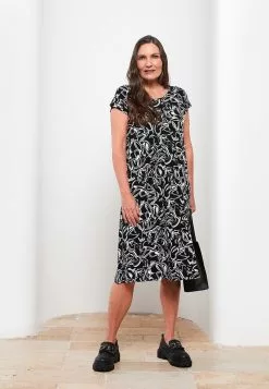 LC WAIKIKI Crew Neck Floral Short Sleeve A Cut Women's Dress