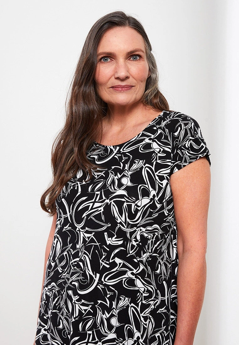 LC WAIKIKI Crew Neck Floral Short Sleeve A Cut Women's Dress 5 LC WAIKIKI Crew Neck Floral Short Sleeve A Cut Women's Dress - Image 3