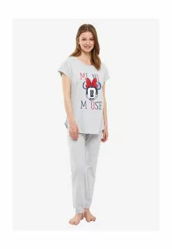 LC WAIKIKI Crew Neck Printed Pajamas Set