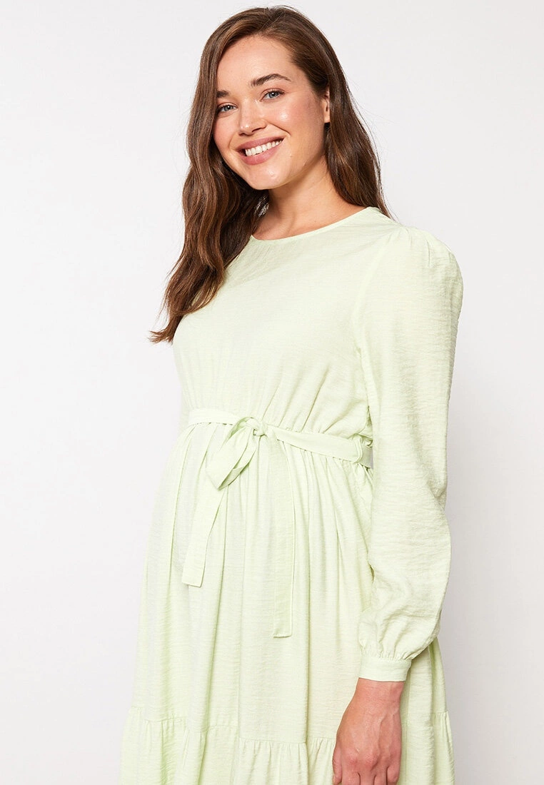 LC WAIKIKI Crew Neck Straight Long Sleeve Maternity Dress 5 LC WAIKIKI Crew Neck Straight Long Sleeve Maternity Dress - Image 3