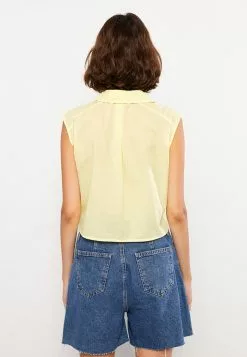 LC WAIKIKI Front Button Closure Plain Sleeveless Poplin Women's Shirt -LC WAIKIKI popular shop lc waikiki 0560 9713236 5