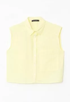 LC WAIKIKI Front Button Closure Plain Sleeveless Poplin Women's Shirt -LC WAIKIKI popular shop lc waikiki 0560 9713236 6