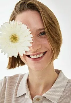 LC WAIKIKI Shirt Collar Striped Short Sleeve Cotton Women's Pajamas Set -LC WAIKIKI popular shop lc waikiki 0564 9613236 4