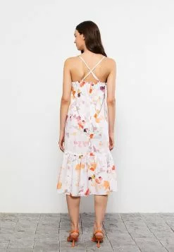 LC WAIKIKI Square Collar Patterned Strap Poplin Women's Dress -LC WAIKIKI popular shop lc waikiki 0567 3365726 3