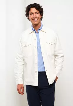 LC WAIKIKI Comfortable Fit Long Sleeved Gabardine Men's Shirt Jacket