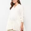 LC WAIKIKI Shirt Collar Straight Long Sleeve Viscose Maternity Tunic -LC WAIKIKI popular shop lc waikiki 0573 7413236 1