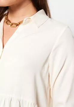 LC WAIKIKI Shirt Collar Straight Long Sleeve Viscose Maternity Tunic -LC WAIKIKI popular shop lc waikiki 0574 7413236 4