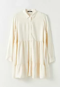 LC WAIKIKI Shirt Collar Straight Long Sleeve Viscose Maternity Tunic -LC WAIKIKI popular shop lc waikiki 0574 7413236 5