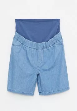 LC WAIKIKI Tummy Paneled Elastic Waist Plain Maternity Jean Shorts -LC WAIKIKI popular shop lc waikiki 0578 4778726 5