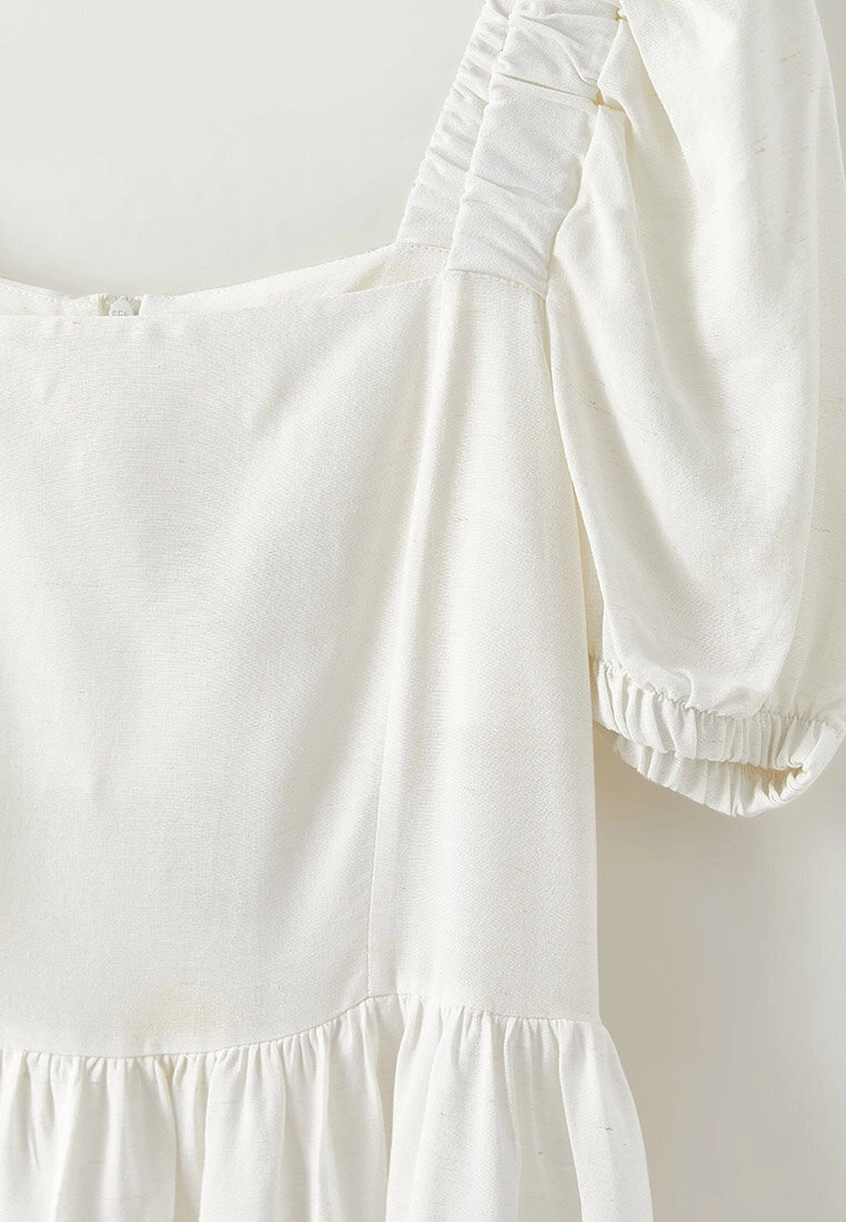 LC WAIKIKI Sweetheart Collar Straight Short Sleeve Women's Dress 5 LC WAIKIKI Sweetheart Collar Straight Short Sleeve Women's Dress - Image 3