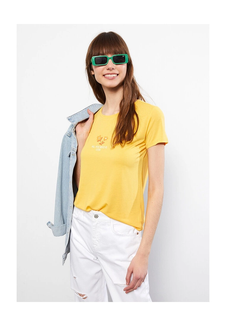 LC WAIKIKI Crew Neck Printed Women T-Shirt 6 LC WAIKIKI Crew Neck Printed Women T-Shirt - Image 4