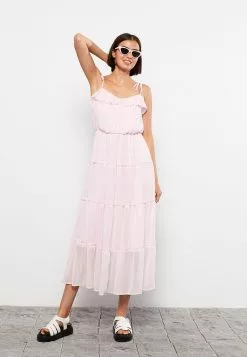 LC WAIKIKI Heart Collar Straight Strap Chiffon Women's Dress -LC WAIKIKI popular shop lc waikiki 0592 5165726 2