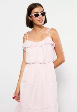 LC WAIKIKI Heart Collar Straight Strap Chiffon Women's Dress -LC WAIKIKI popular shop lc waikiki 0592 5165726 3