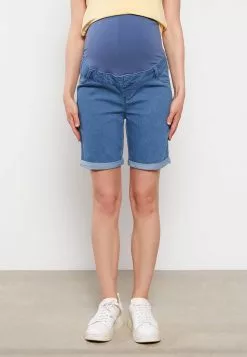 LC WAIKIKI Standard Fit Plain Maternity Jean Shorts With Tummy Panel -LC WAIKIKI popular shop lc waikiki 0595 3465726 3