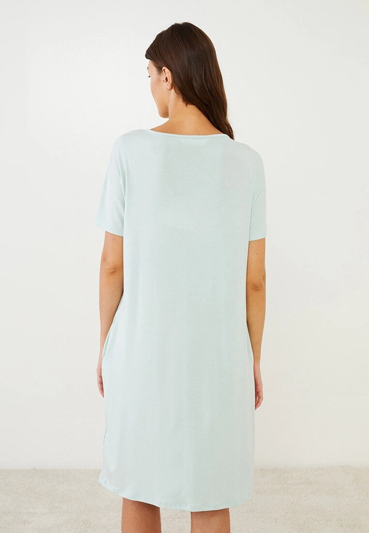 LC WAIKIKI Crew Neck Straight Short Sleeve Maternity Nightgown 7 LC WAIKIKI Crew Neck Straight Short Sleeve Maternity Nightgown - Image 5